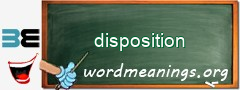 WordMeaning blackboard for disposition